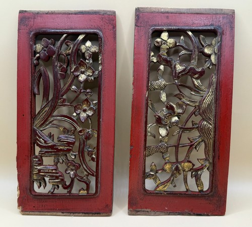 Two antique chinese carved - two,