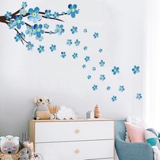 Plum Blossom Tree Flower Wall Stickers Vinyl Art Decals Living Room Bedroom