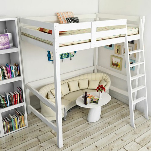 White 3ft single solid pine - white,