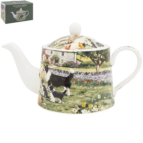 Ceramic tea pot - &, sheep