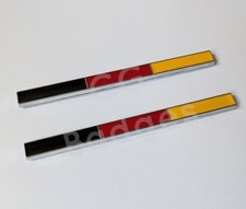 2 x German Germany Flag Chrome