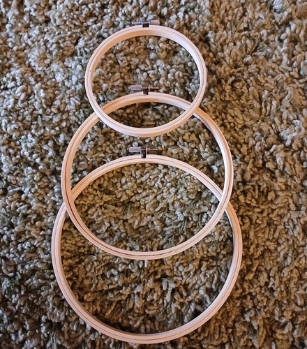 Embroidery hoops set three - set, of