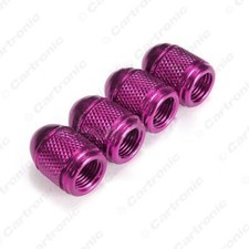 Metallic PURPLE Metal Steel Dust Valve Wheel Tyre Caps (DC4) fits Classic (T)
