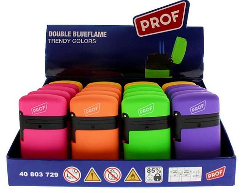 Colourful double jet flame - colourful,