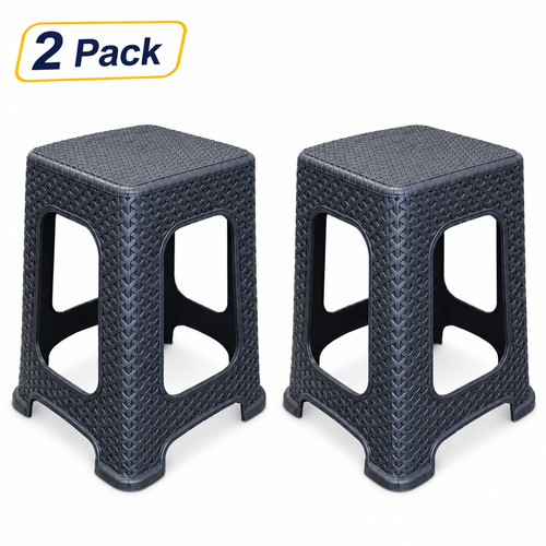 2pack plastic rattan stool - 2pack,