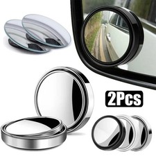 2x Blind Spot Mirror Rear Side View Towing Car Van Motorcycle Adjust Wide Angle