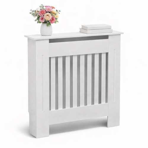 White wooden slatted - slatted, grill