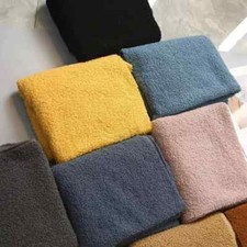 Sherpa Teddy Fleece Fabric Shaggy Soft Sheep Lamb Wool Fluffy Curly Material