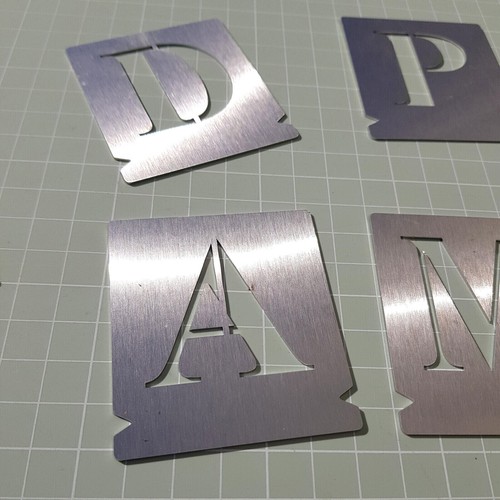 Steel alphabet stencils - steel,