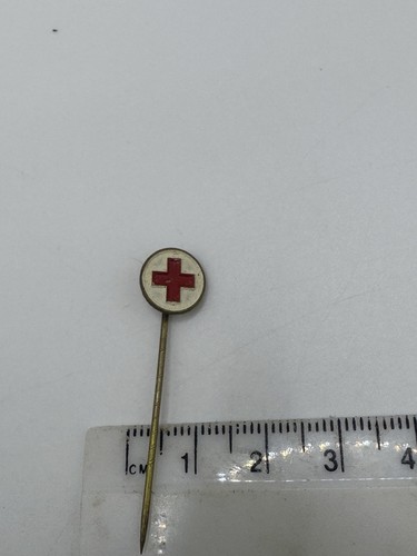 Antique red cross enamel stick - antique,