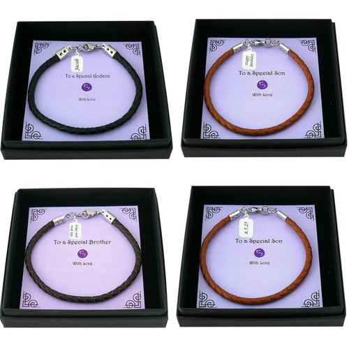 Engraved leather bracelet - engraved,
