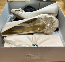 Ivory Satin Shoes With