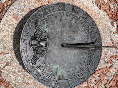 Vintage cast metal - cast, sundial
