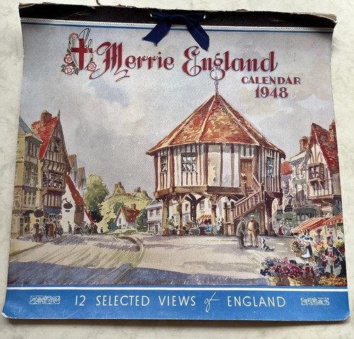 Vintage wall calendar - vintage, merry