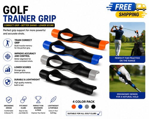 Golf grip trainer aid - grip, trainer-aid