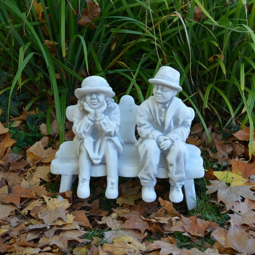 Man and woman bench - bench, stone