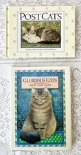 2 Vintage 1989 Post Cats & Glorious Cats by Lesley Anne Ivory Hardback Books