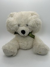 Harrods Cream Peek a Boo Teddy Bear Magnetic Hands Soft Toy Plush Green Bow