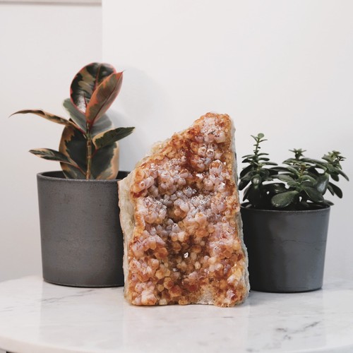 Citrine geode cluster - cluster, crystal