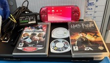 Sony PSP-3003 Handheld Console Radiant Red with Original Charger and 4 Games VGC