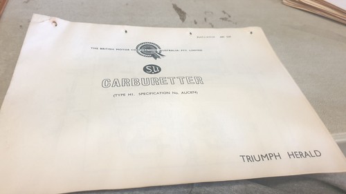 Triumph herald su - triumph, carby