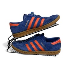 Adidas Hamburg Trainers Mens UK 8 Blue Orange Gum Dublin Collegiate 675001 EU 42
