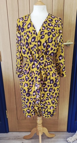 Fabulous mustard print dress - mustard,