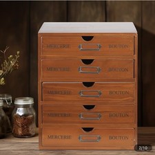 1pc retro five-layer wooden