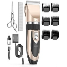 Dog Clippers Low Noise,Dog Grooming Kit, Cordless Pet Shaver Trimmer