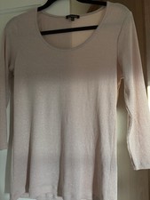 Massimo Dutti Blush Sparkly Ladies Top L