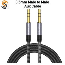 Aux Audio Cable 3.5 mm Jack Lead Male Stereo 1 To 5m Car PC Phone Plug MP3 UK
