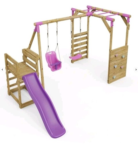 Rebo wooden swing set - rebo,