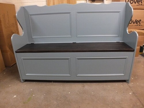 Painted wave monks bench - wave,