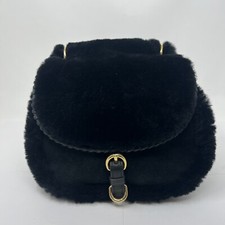 UGG Australia Black Suede/Leather Crossbody Shoulder Purse Bag Small VTG NWT