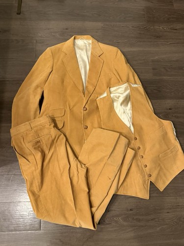Vtg 70s corduroy beige - 70s,