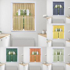 3pc Sheer Voile Kitchen Set