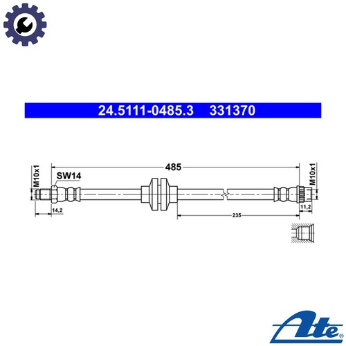 Brake hose 5111 - 24.5111-0485.3, for