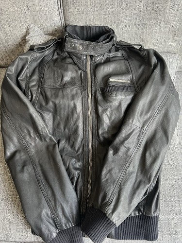 Superdry men leather jacket - men's,
