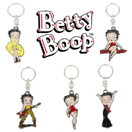 Betty boop enamelled metal key - enamelled,