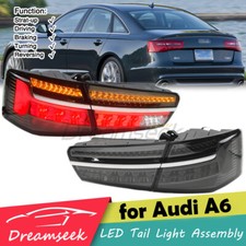 LED Tail Light Assembly For Audi A6 / S6 12-15 Rear W/ Dynamic Turn Signal Lamp