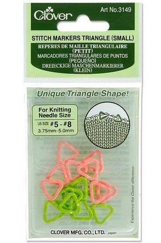 Clover triangle stitch markers - clover,