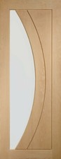Internal Oak Unfinished Salerno with Clear Glass Doors NEW