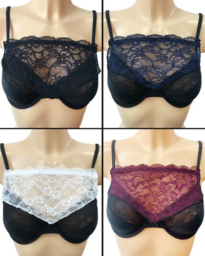 Modesty panel lace bra - panel,