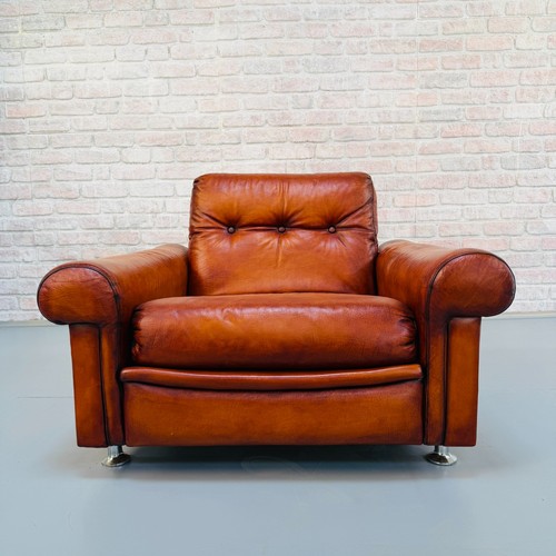Vintage danish tan leather - danish,