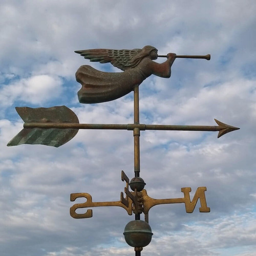 Copper angel weathervane - angel,
