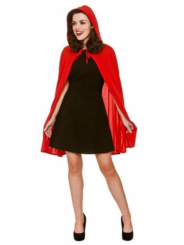Ladies red cape fancy dress - ladies,