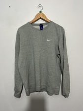 Vintage Nike Sweatshirt Grey Crewneck Jumper Size L Logo 90s Y2K Retro