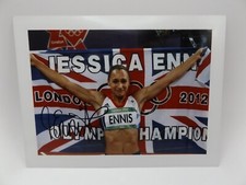 HAND SIGNED 8" x 6" PHOTO - JESSICA ENNIS - ATHLETICS OLYMPICS LONDON 2012