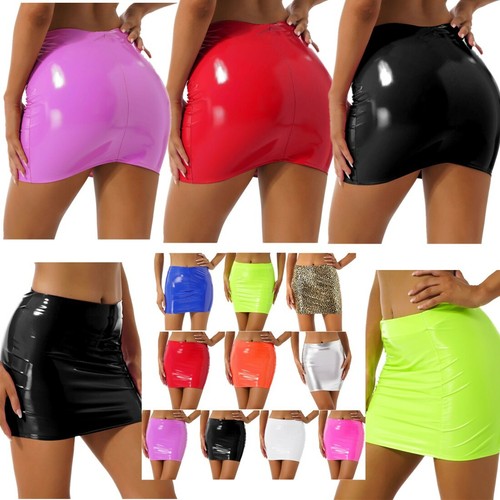 Women glossy bodycon pencil - women's,
