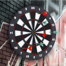 Dartboard Kids Safety Dartboard Set Plastic Bristles  With 6 Soft Tip Dart Safe